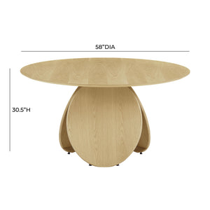 Emil Natural Oak Round Dining Table