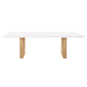 Madeline White Gloss and Natural Ash Dining Table