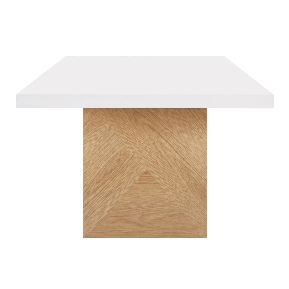 Madeline White Gloss and Natural Ash Dining Table