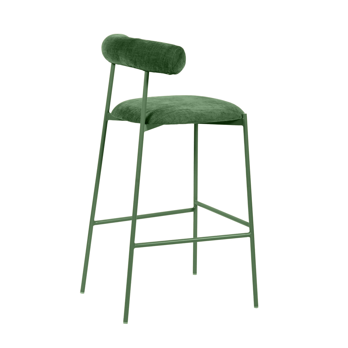 Liliana Forest Green Performance Velvet Bar Stool