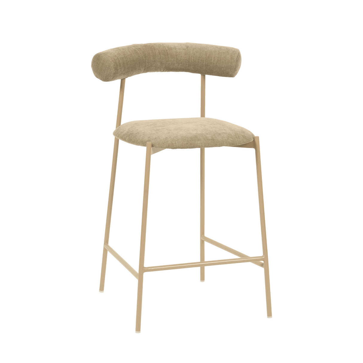 Liliana Taupe Performance Velvet Counter Stool