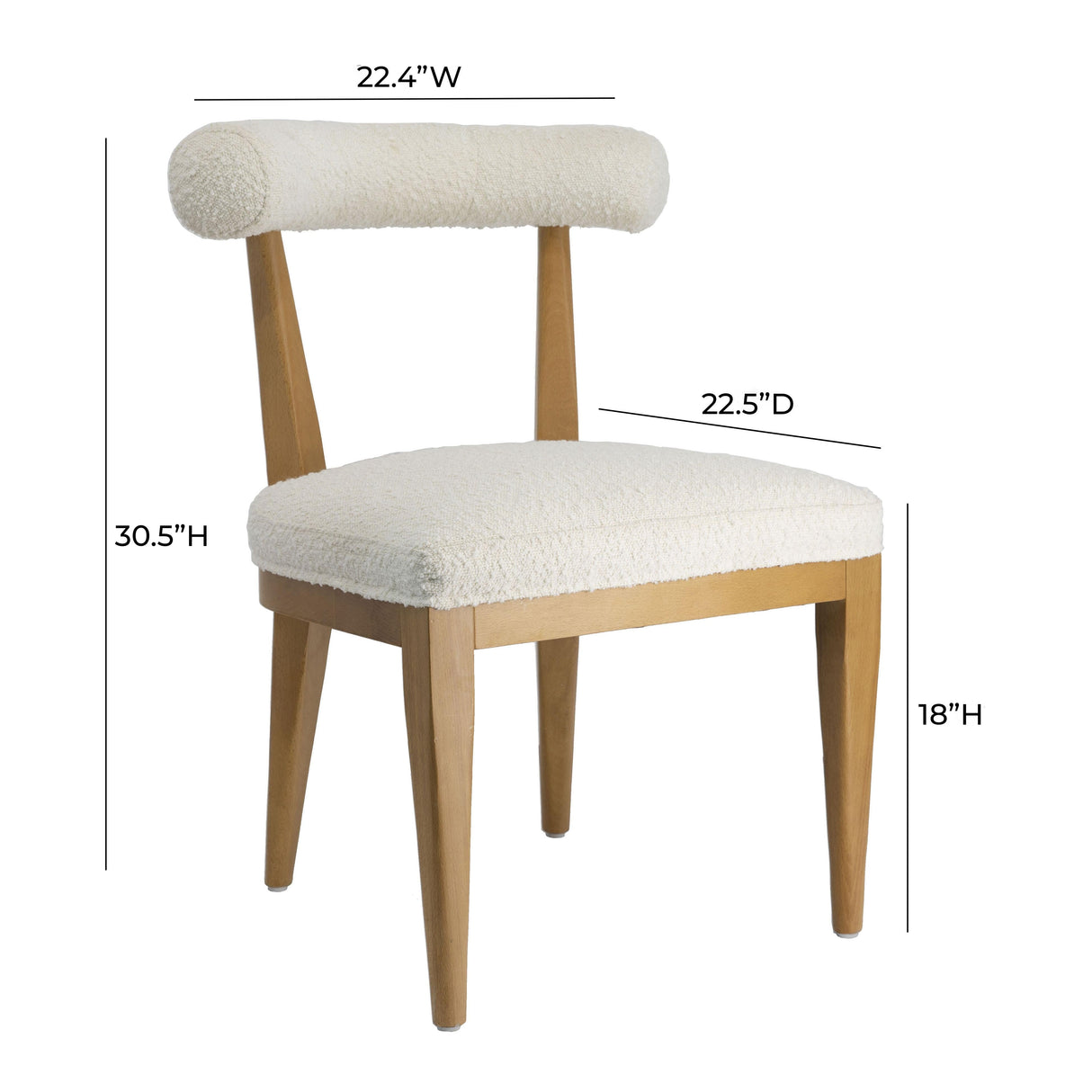 Palla Cream Performance Boucle Dining Chair