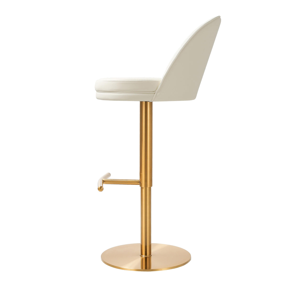 Venus Cream and Gold Adjustable Swivel Stool