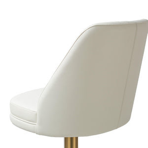 Maven Cream and Gold Adjustable Swivel Stool