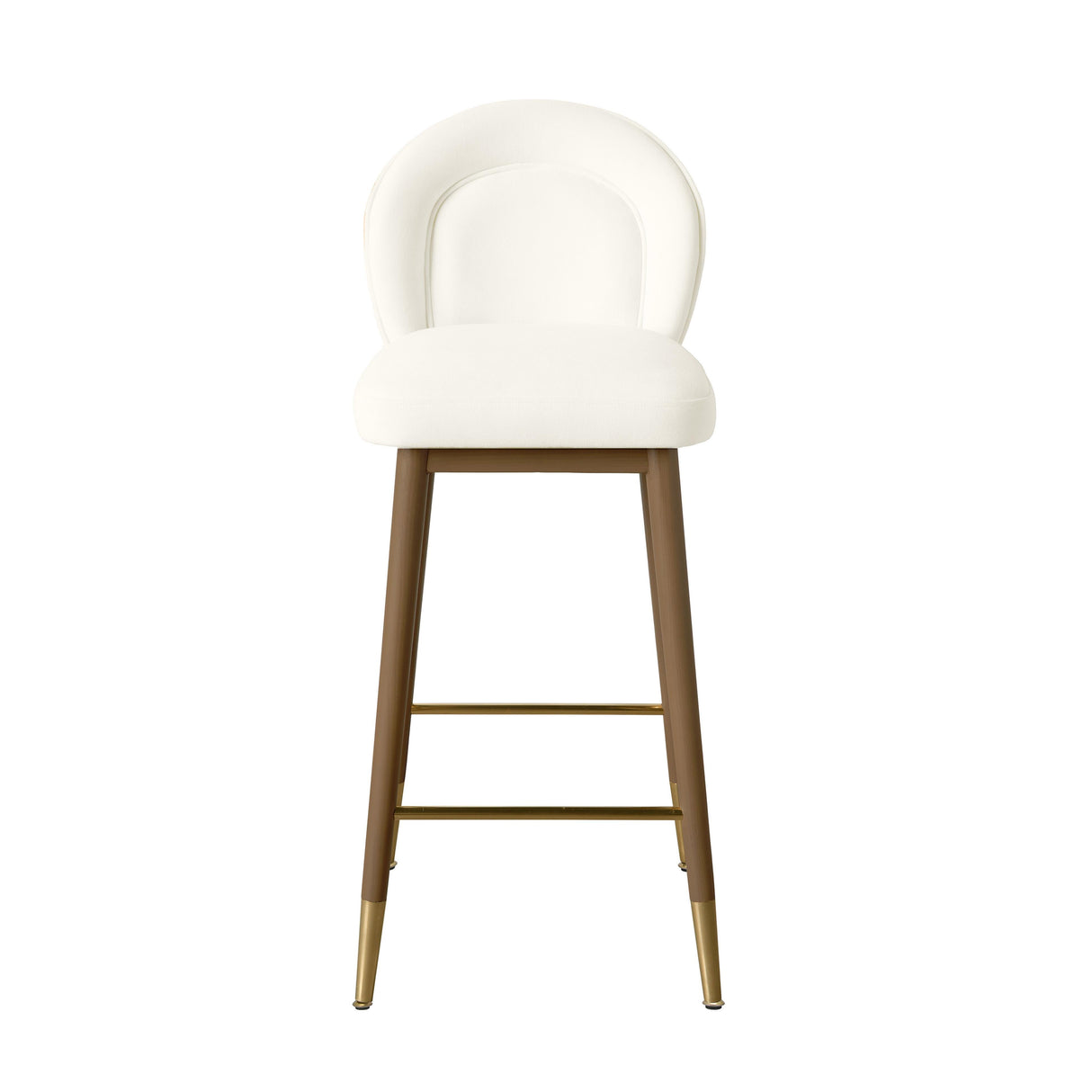 Hailey Cream Velvet Counter Stool