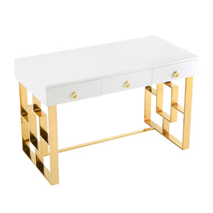 Audrey White Lacquer Desk