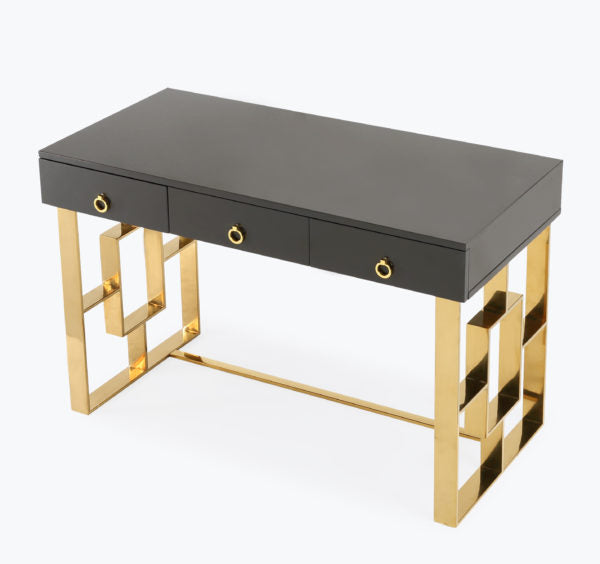 Audrey Grey Lacquer Desk