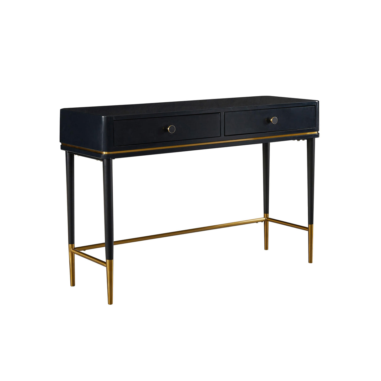 Mariah Two Drawer Black Desk