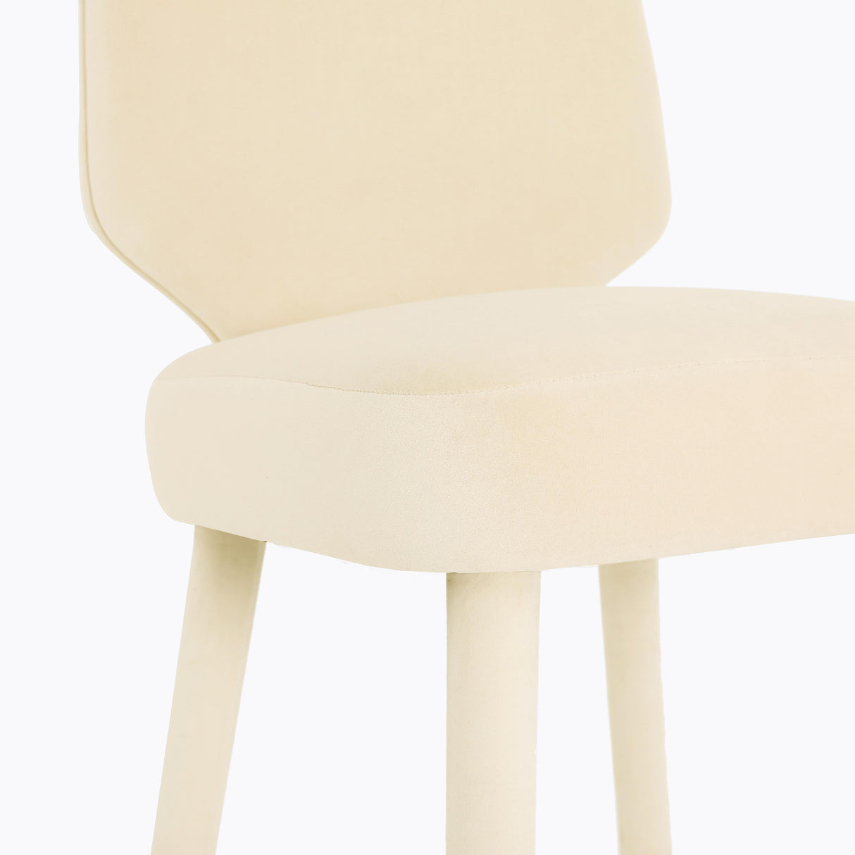 Athena Cream Velvet Bar Stool