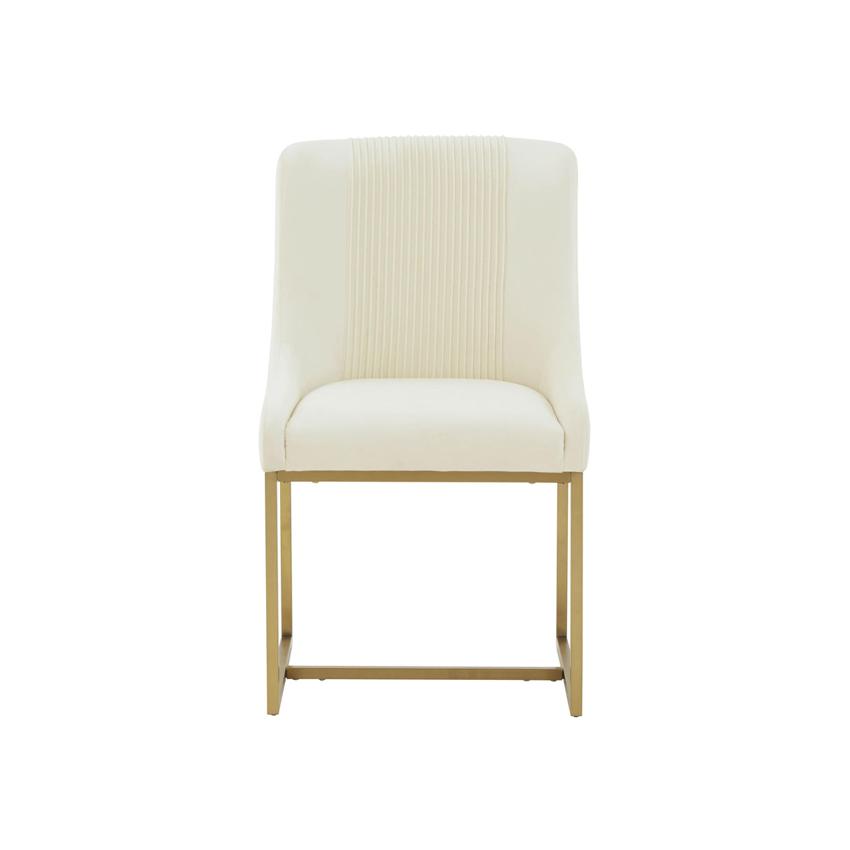 Lisa Cream Pleated Velvet Dining Chair