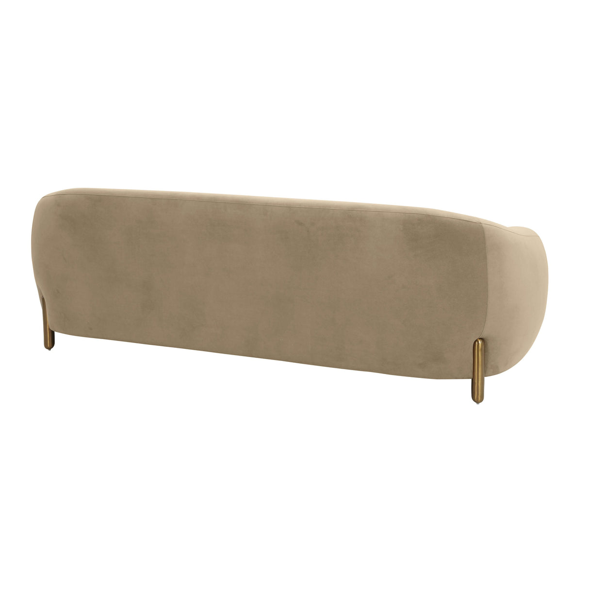 Lina Cafe Au Lait Brown Velvet Sofa