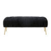 Jessica Black Velvet Bench