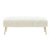 Jessica Cream Velvet Bench