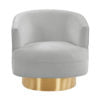 Stella Grey Velvet Swivel Chair