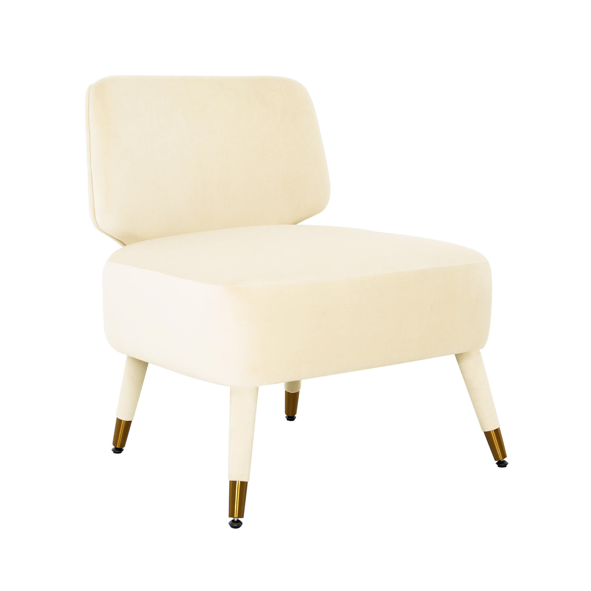 Athena Cream Velvet Accent Chair