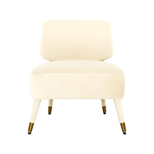 Athena Cream Velvet Accent Chair