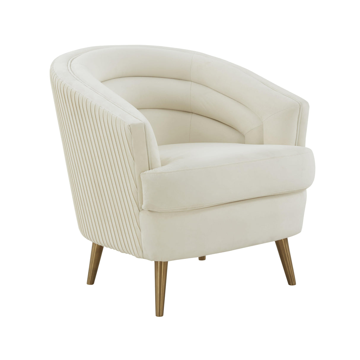 Jules Cream Velvet Accent Chair