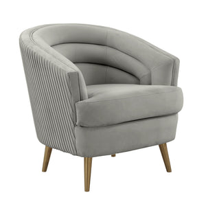 Jules Light Grey Velvet Accent Chair