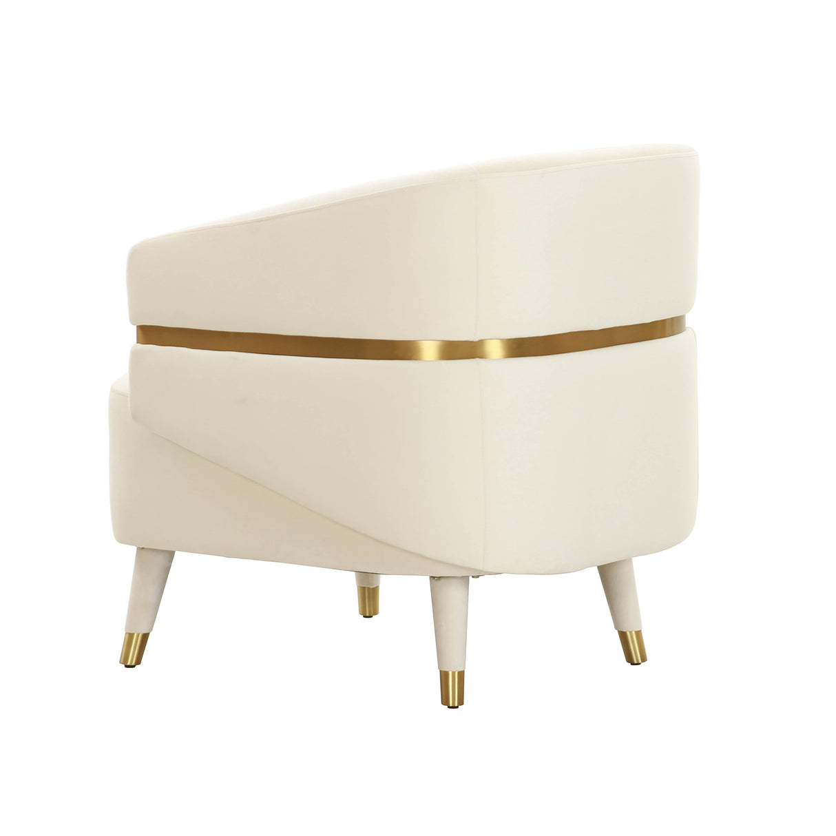 Ayla Cream Velvet Accent Chair