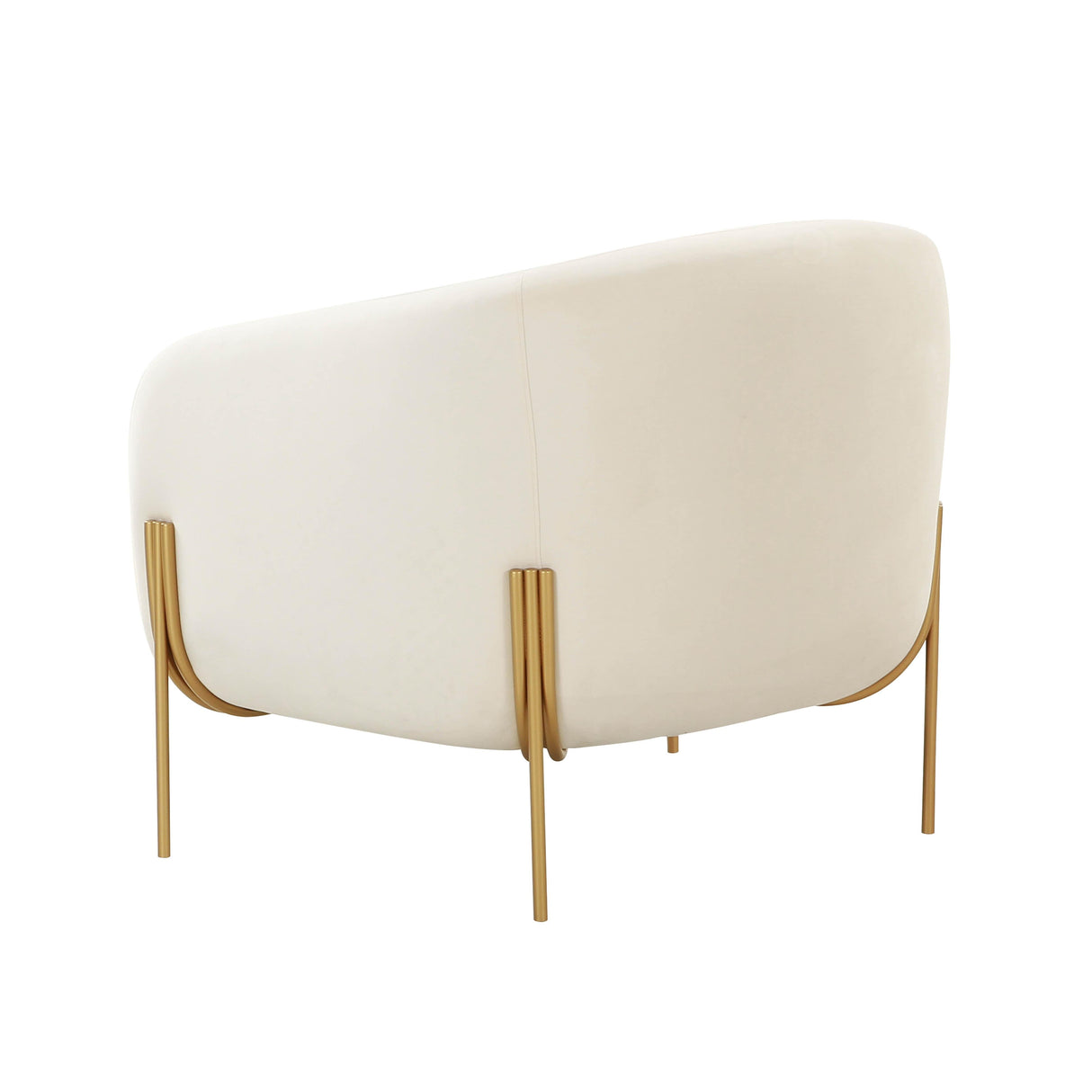 Kandra Cream Velvet Accent Chair