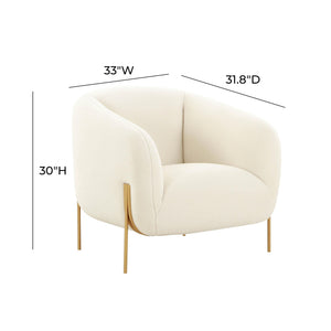 Kandra Cream Shearling Accent Chair