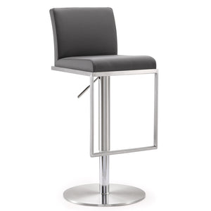 Amalfi Grey Stainless Steel Adjustable Barstool