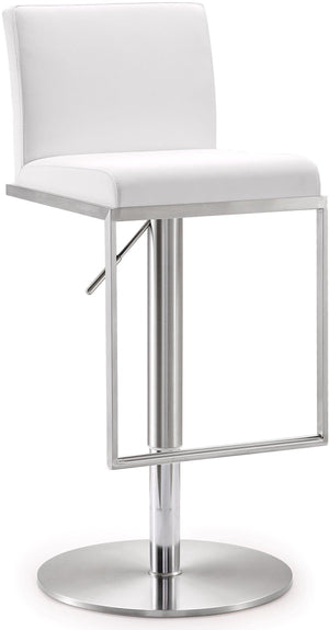 Amalfi White Steel Adjustable Barstool