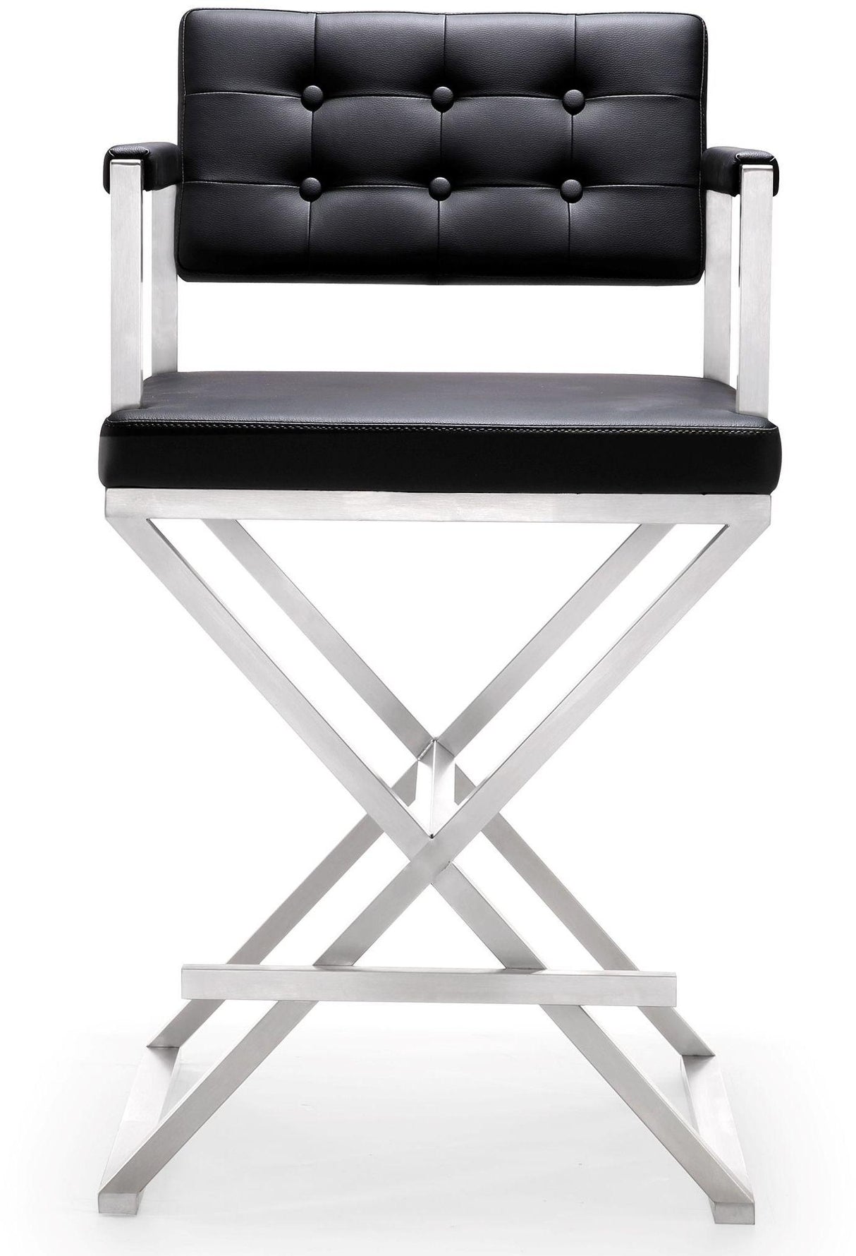 Director Black Steel Counter Stool