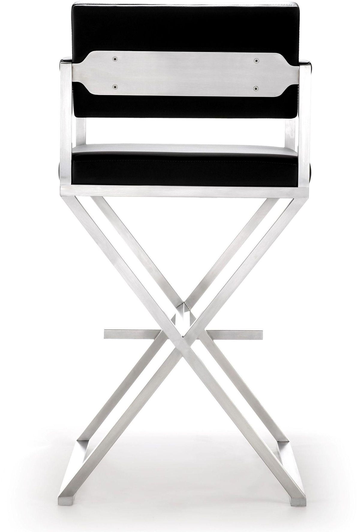 Director Black Steel Barstool