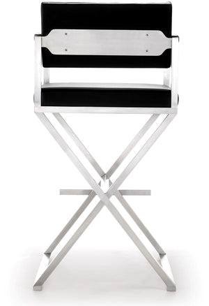 Director Black Steel Barstool