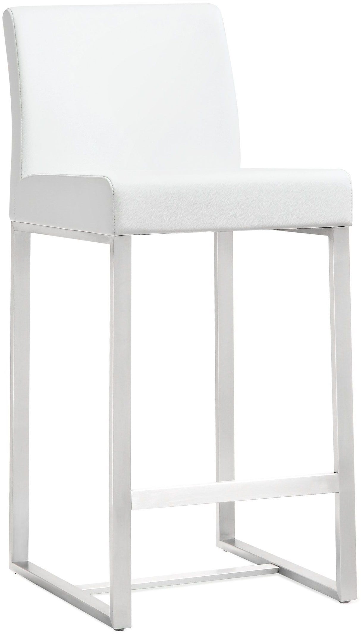 Denmark White Steel Counter Stool