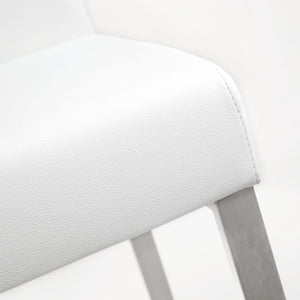 Denmark White Steel Counter Stool