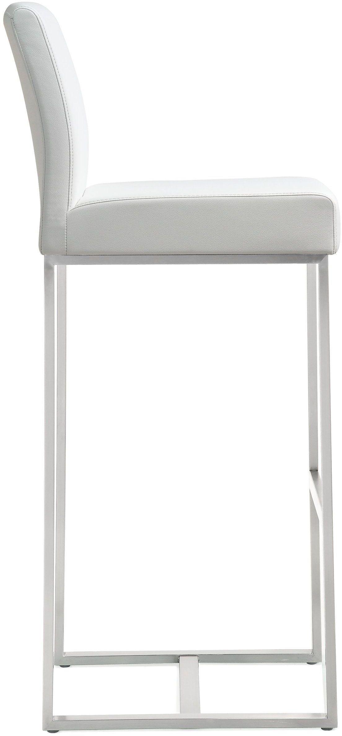 Denmark White Steel Barstool