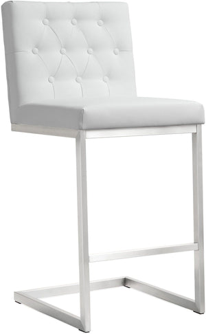 Helsinki White Steel Counter Stool