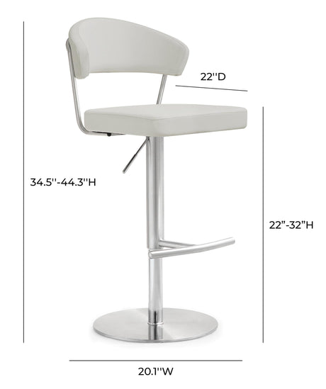 Cosmo Light Grey Steel Barstool