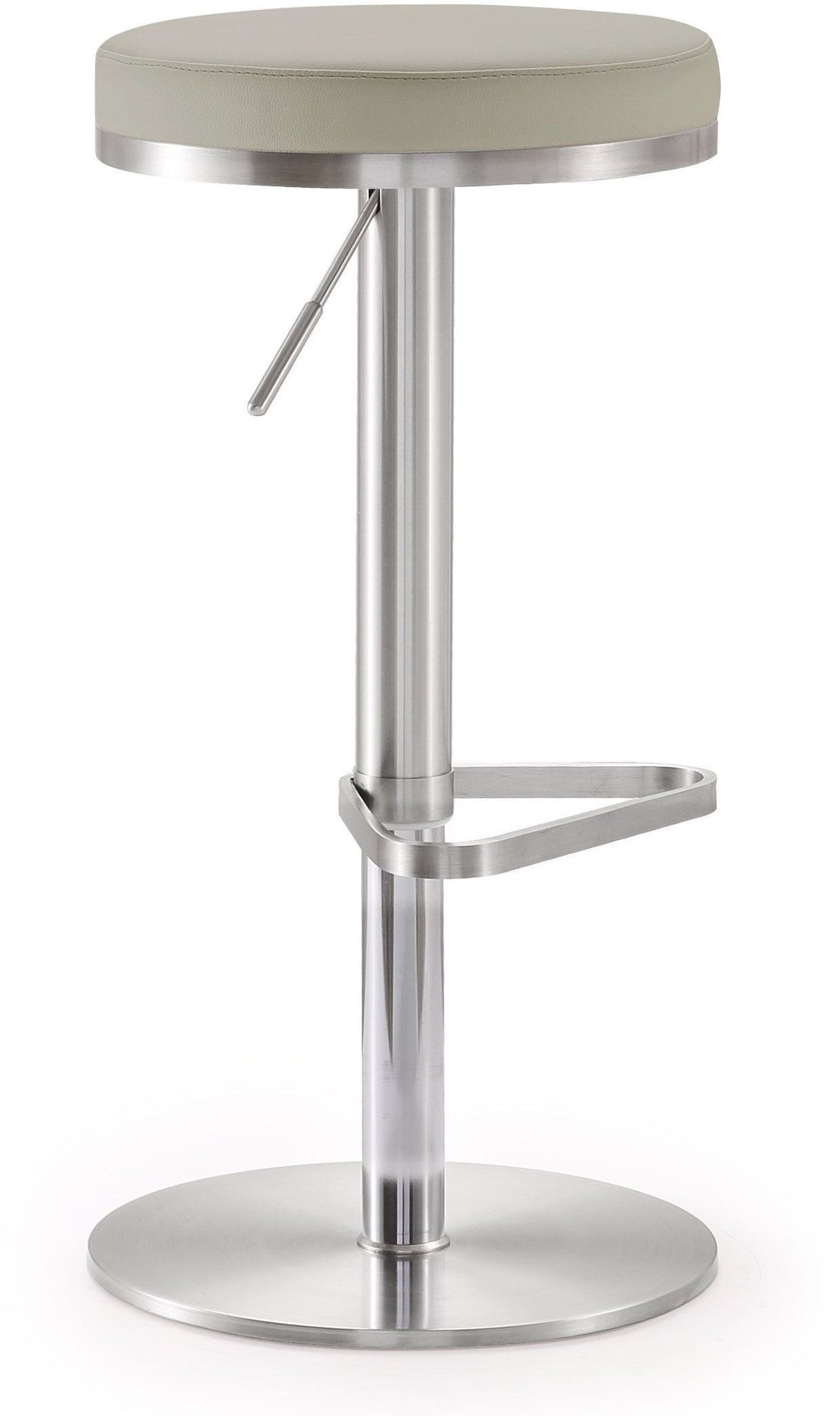 Fano Light Grey Steel Adjustable Barstool