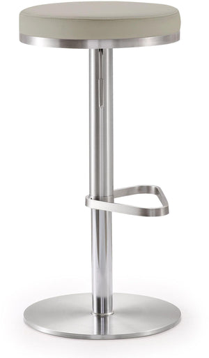 Fano Light Grey Steel Adjustable Barstool