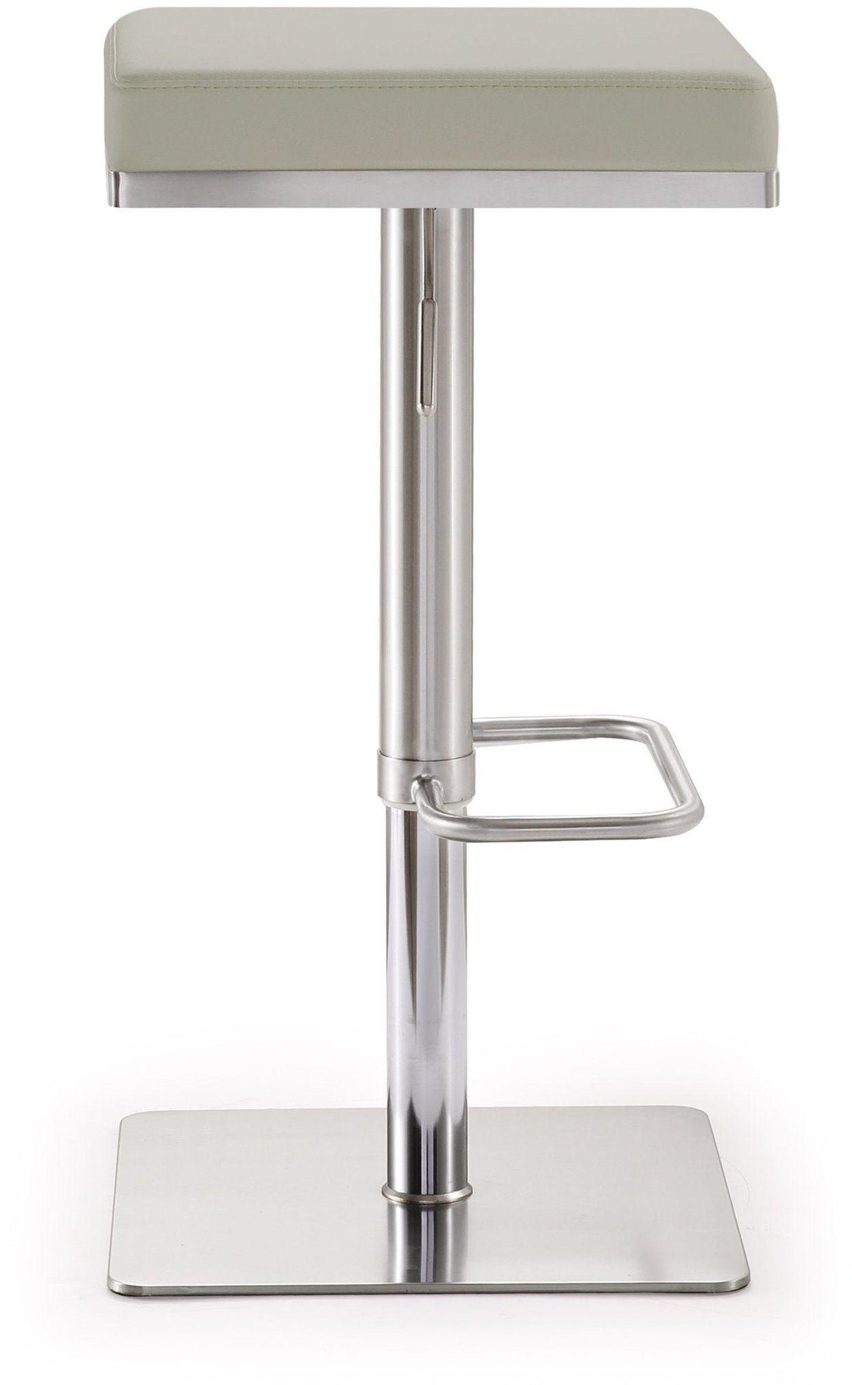 Bari Light Grey Stainless Steel Barstool