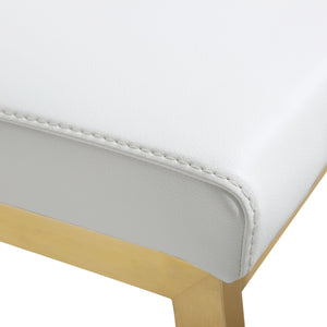 Parma White Gold Steel Counter Stool