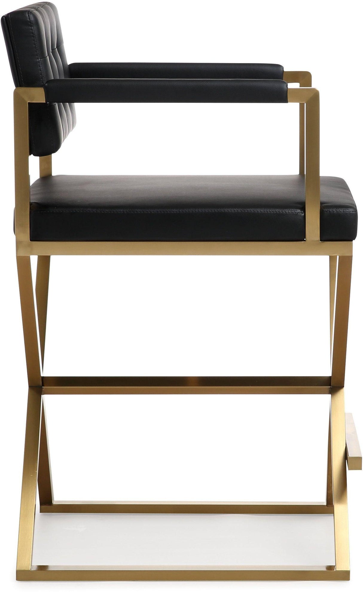 Director Black Gold Steel Counter Stool