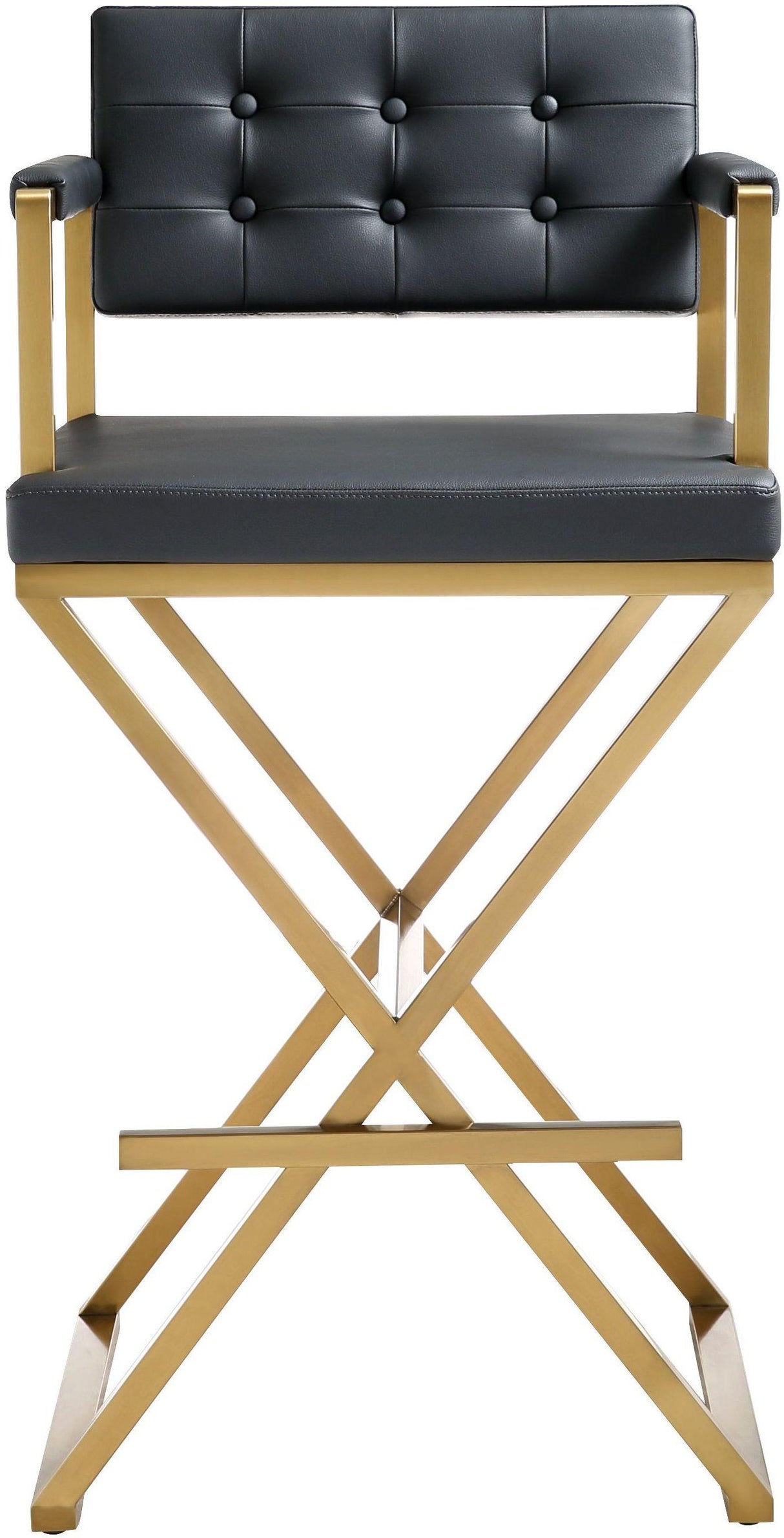 Director Black Gold Steel Barstool