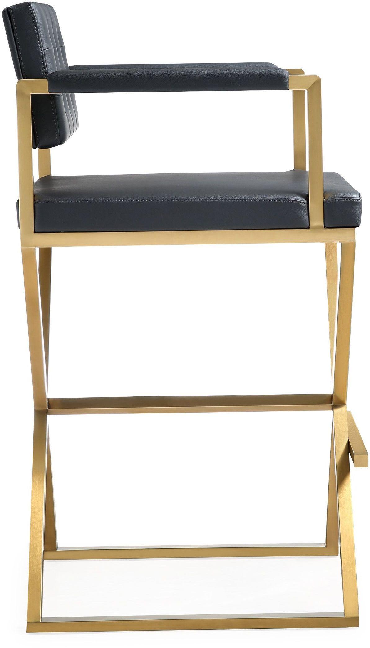 Director Black Gold Steel Barstool