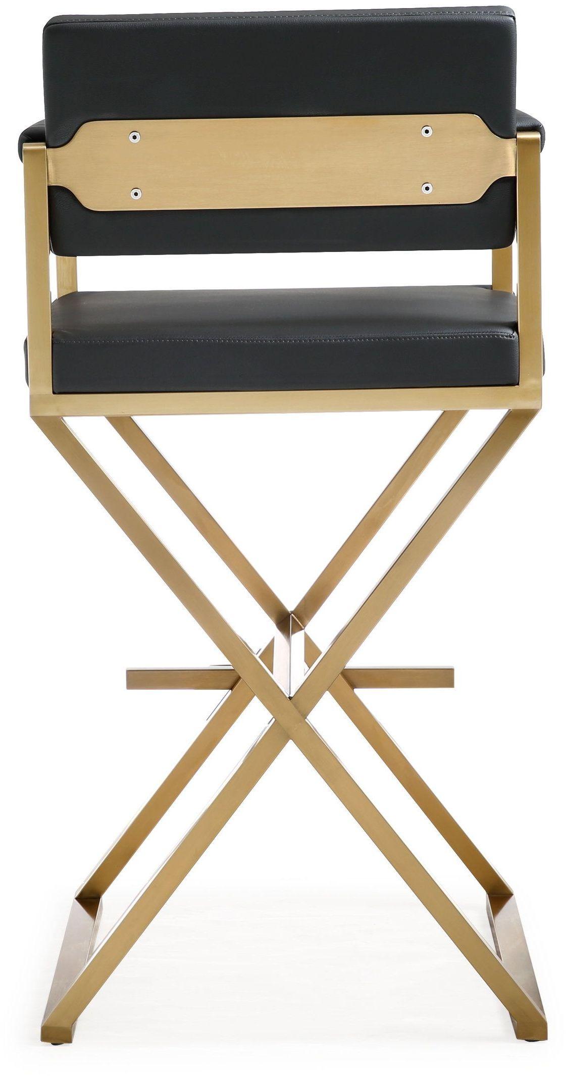 Director Black Gold Steel Barstool