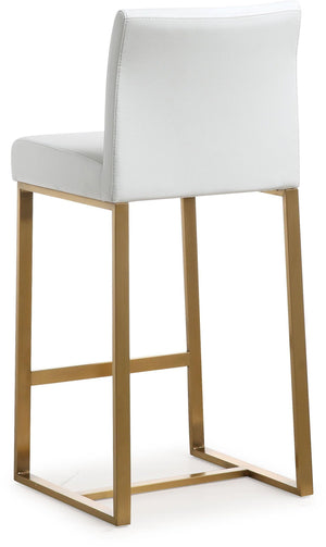 Denmark White Gold Steel Counter Stool