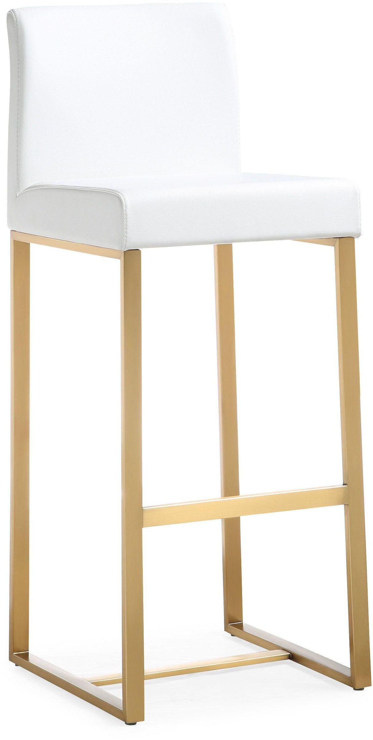 Denmark White Gold Steel Barstool