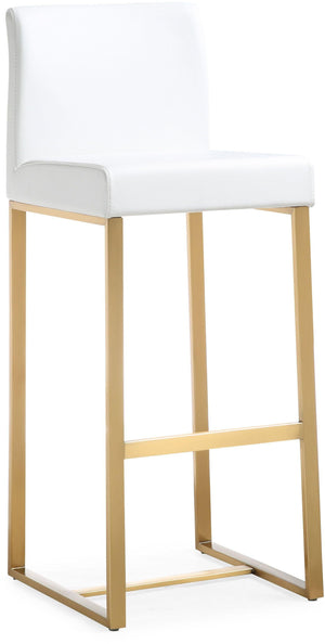 Denmark White Gold Steel Barstool