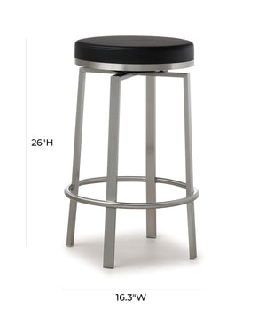 Pratt Black Steel Counter Stool - Set of 2