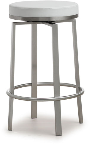 Pratt White Steel Counter Stool - Set of 2