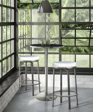 Pratt White Steel Counter Stool - Set of 2