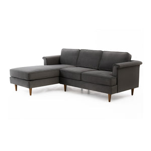 Porter Grey Velvet Sectional LAF